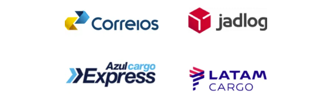 Correios, Jadlog, Azul Cargo Express e Latam Cargo